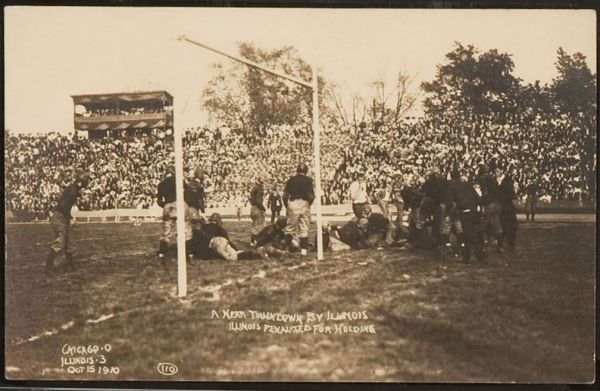 PC 1911 Real Photo A Near Touchdown By Illinois